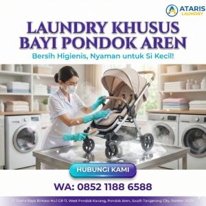 DIJAMIN BERSIH! WA 0852-1188-6588 Laundry Khusus Bayi Pondok Aren Tangerang Selatan