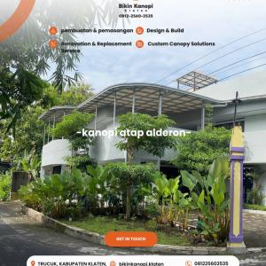 Jasa Pasang Kanopi Atap Alderon Minimalis di Klaten