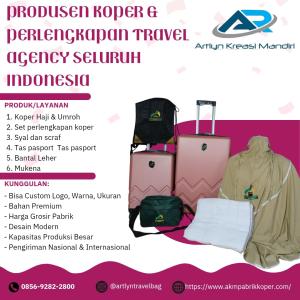 EKSKLUSIF! TELP. 0856-9282-2800, Jual Koper Umroh Custom Logo Travel Bengkulu, AKM