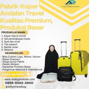 ELEGAN! WA: 0856-9282-2800, Jual Koper Umroh Custom Logo Travel Palangkaraya, AKM
