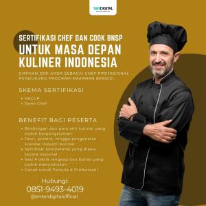 TERBAIK! WA: 0851-9493-4019, Sertifikat Chef Bekasi