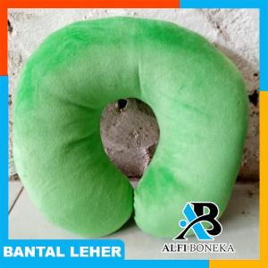 Pembuatan Bantal Leher Dewasa Warna Hijau Polos