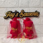 Pembuatan Souvenir handuk boneka beruang tepai, sangjit, Shuang xi, wedding