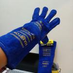 dt haston sarung tangan las biru / sarung tangan las tebal premium