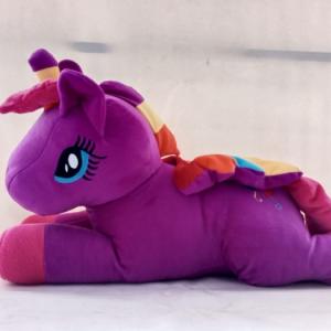 Pembuatan Boneka Kuda Poni Unicorn Baring Jumbo - Boneka Mainan Anak Perempuan - Biru