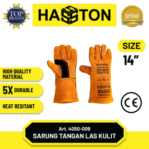 Hasston Sarung Tangan Kulit Coklat / Safety Gloves (4050)