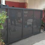 pagar rumah minimalis,pagar modern masa kini full besi galvanis