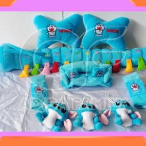 Pembuatan Paket Bantal Mobil murah 9in1 - Bantal mobil set karakter murah - bant - Biru
