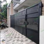 Pagar Gerbang Rumah pakai plat bolong