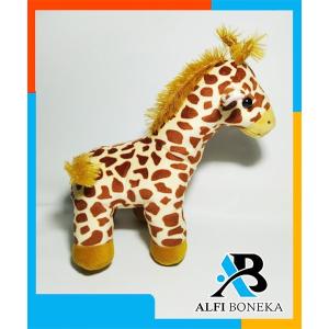 Pembuatan Boneka Jerapah Ukuran M - Boneka Mainan Anak - Boneka Hiasan Lemari - Cokelat
