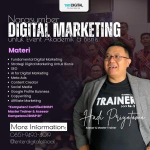 MENTOR AHLI! HUB : 0851-9493-4019,  Online Digital Marketing Narasumber Digital Marketing Nganjuk