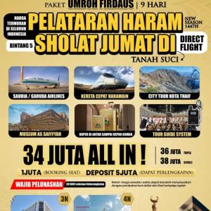 TERJAMIN! WA: 0811-8134-882, Jasa Travel Haji Dan Umroh Tarakan, Jannah Firdaus