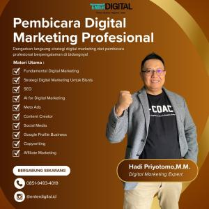 INSPIRATIF! HUB : 0851-9493-4019,  Narasumber Pelatihan Digital Marketing Bersertifikat Bnsp Kubu Raya