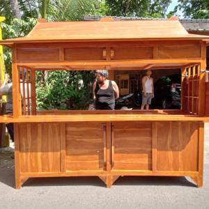 Gerobak angkringan/hiks kayu jati model joglo jumbo