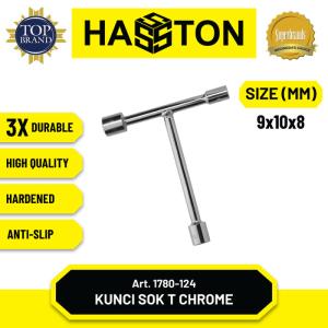 Hasston Kunci Sok T Chrome 8x12x10 mm / Socket Wrench-T (1780-125) - 9 x 10 x 8 mm