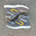 sepatu safety pria ujung besia sepatu rubtrack turbo - TURBOHIGH GRAY, 43
