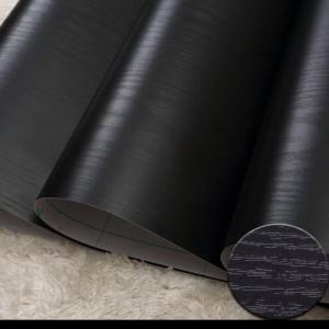 SUPER MURAH Wallpaper Sticker Dinding Motif Serat Kayu Interior Coklat