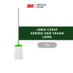 3M™ Scotch-Brite™ Pel Katun Kotak, Lebih cepat kering dan tahan lama, 1 pc, Medium, Untuk berbagai permukaan lantai