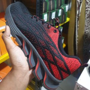 SEPATU SAFETY SHOES CASUAL SPORT (TOP01) RINGAN (UJUNG BESI) - Merah, 47