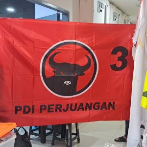 bendera partai pdip 150x225cm