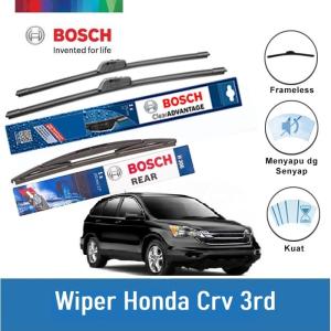 Bosch Wiper Depan dan Belakang for Honda CRV 3rd Gen 26 dan 17 inchi