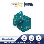 PaperOne Kertas A3 75gr Copier 1 Box (2500 lembar) Kertas HVS