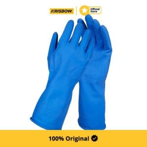Krisbow Work Glove Sarung Tangan Kerja Latex Ukuran L - Biru