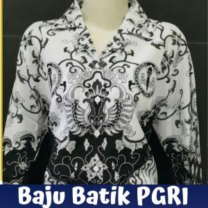 Konveksi NEW Seragam Baju batik PNS PGRI wanita kemeja batik guru formal