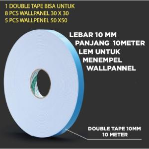 Wallpanel Dinding Wallpaper 3D Timbul Bahan PVC Tebal Anti Air dan Api - Double Tape