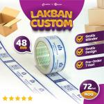 Cetak Lakban Custom Printing 80 YARD / Custom Minimal 50 PCS TERMURAH