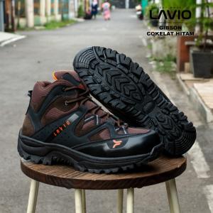 Sepatu Safety Pria Anti Slip Anti Licin Lavio Gibson Best Quality - coklat, 40
