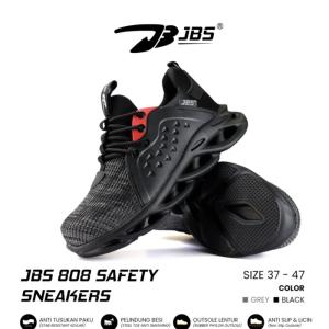 Sepatu Safety Sneakers JBS 808 Steel Toe Anti Tusukan - Abu-abu, 42