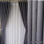 GORDEN BLACKOUT MINIMALIS - Abu-abu, L135cm T100cm