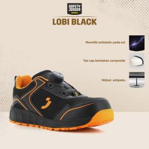 Sepatu Safety Jogger LOBI S1P LOW TLS BLK/ Sepatu Proyek Pria Ringan - 39