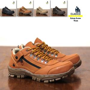 Sepatu Safety Keren Outdoor Proyek Kerja Cladico Lion Low - Tan, 43