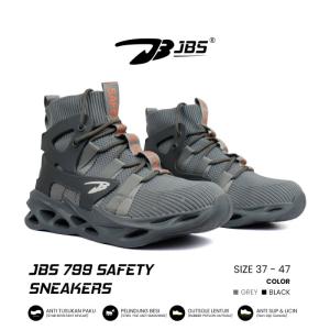 Sepatu JBS 799 Safety Sneakers / Sepatu Pelindung Besi Anti Paku - Abu-abu, 46
