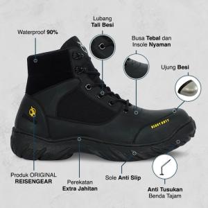REISEN GEAR - PANTHERA 2.0|sepatu safety ujung besi BOOT TINGGI - navy, 38