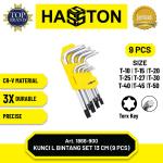 Hasston Kunci L Bintang 18cm T10-T50 (9Pcs) / Torx Hex Key (1866-901) - Panjang 13cm
