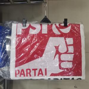 BENDERA PATAKA PARTAI PSI 90x135 CM - FULL BORDIR - 1 MUKA