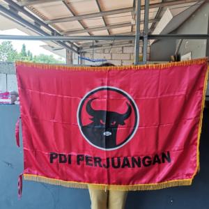 BENDERA PATAKA PARTAI PDIP/PDI PERJUANGAN 90x135 CM - 2 MUKA