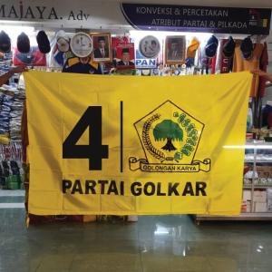 Bendera Besar Partai Golkar Ukuran 200x300cm dan 150x225cm - Ukuran 300x200