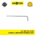 Hasston Kunci L Bintang Pendek CRV Tanpa Lubang (T04 - T50) (1862) - T04 - 42x16mm