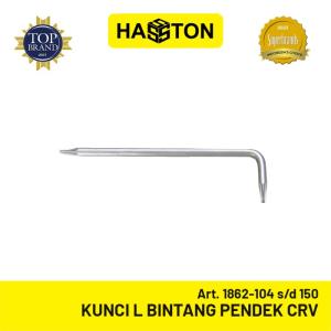 Hasston Kunci L Bintang Pendek CRV Tanpa Lubang (T04 - T50) (1862) - T04 - 42x16mm