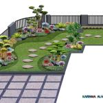 jasa desain taman komputer di gital - tanaman& relief, 10-30meter