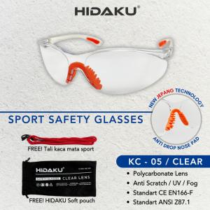 HIDAKU Kaca Mata Safety Sport type KC-05 / CLEAR LENS / Safety Glasses