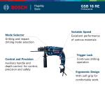 BOSCH Mesin Bor Impact GSB 16 RE / Impact Drill - 06012281K1
