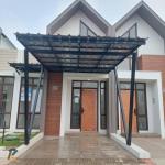 kanopi bajaringan atap spandek polos + cat rangka