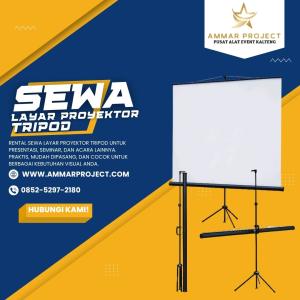 WA 0852–5297–2180 Rental Sewa Layar Proyektor Tripod di Palangkaraya