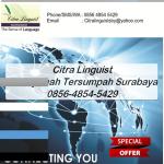 LAYANAN PRIMA! 0856-4854-5429, Translate Inggris Surabaya