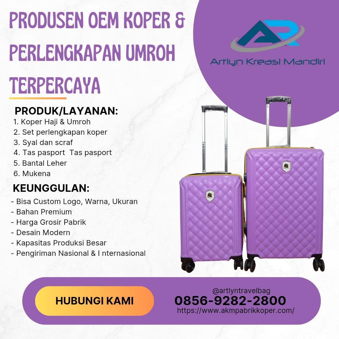 TOP.1!TELP. 0856-9282-2800, Jual Koper Umroh Custom Logo Travel Bau-Bau, AKM